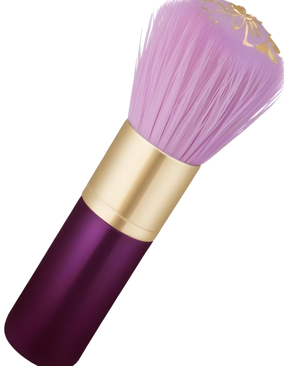 Makeup Brush With Golden Bristles Pink Ring And A Golden Handle With Golden Floral Patterns Isolated On A Golden Background 8 4031
