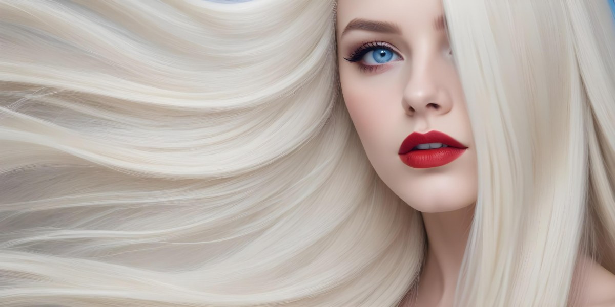 Minimal Soft Studio Light Photography A Close Up Portrait Of A Young Caucasian Woman With Long Straight Platinum Blonde Hair And Bright Blue Eyes She Has Full Red Lips And Is Wearing Dramatic Makeup The Backg 4 78a7