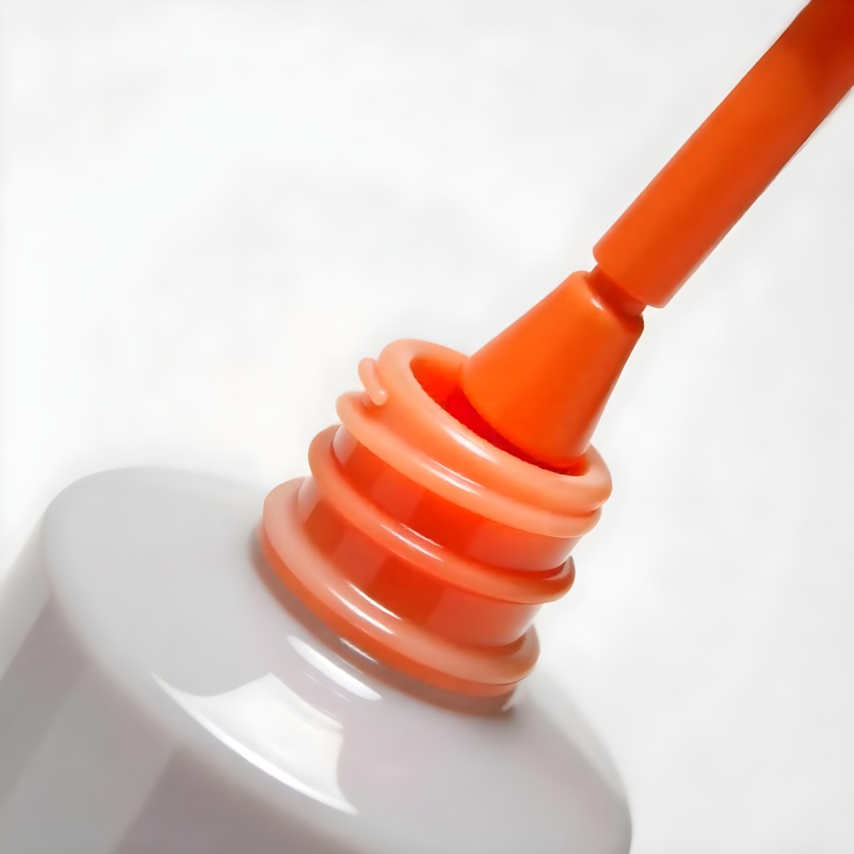 Orange Nail Polish Bottle With Brush The Bottle Is Gray The Background Is White 16 33ac