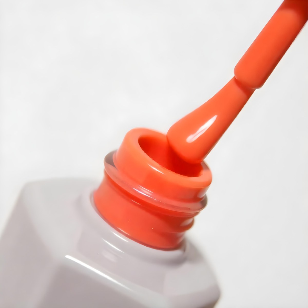 Orange Nail Polish Bottle With Brush The Bottle Is Gray The Background Is White 17 8324