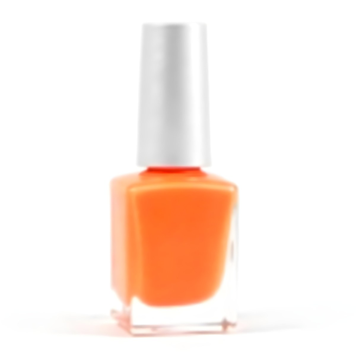 Orange Nail Polish Bottle With Brush The Bottle Is Gray The Background Is White 2 A882
