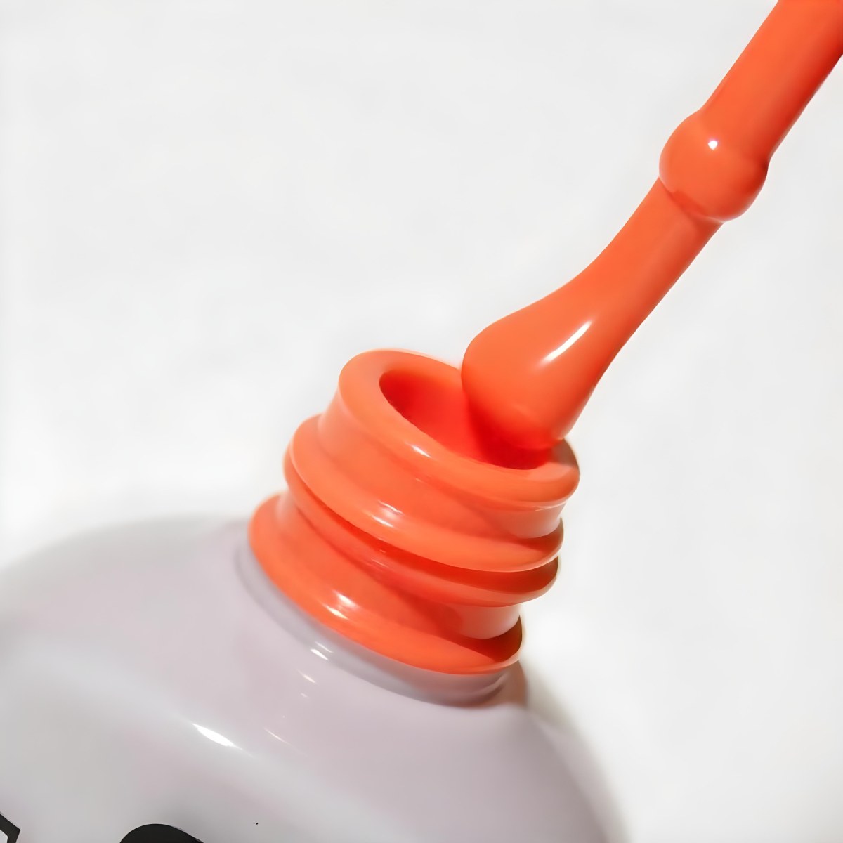 Orange Nail Polish Bottle With Brush The Bottle Is Gray The Background Is White 5 9dc9