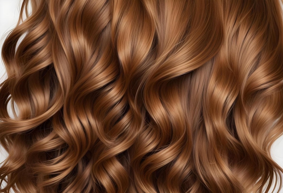 Wavy Golden Brown Hair With A Shiny Healthy Appearance 22 3161