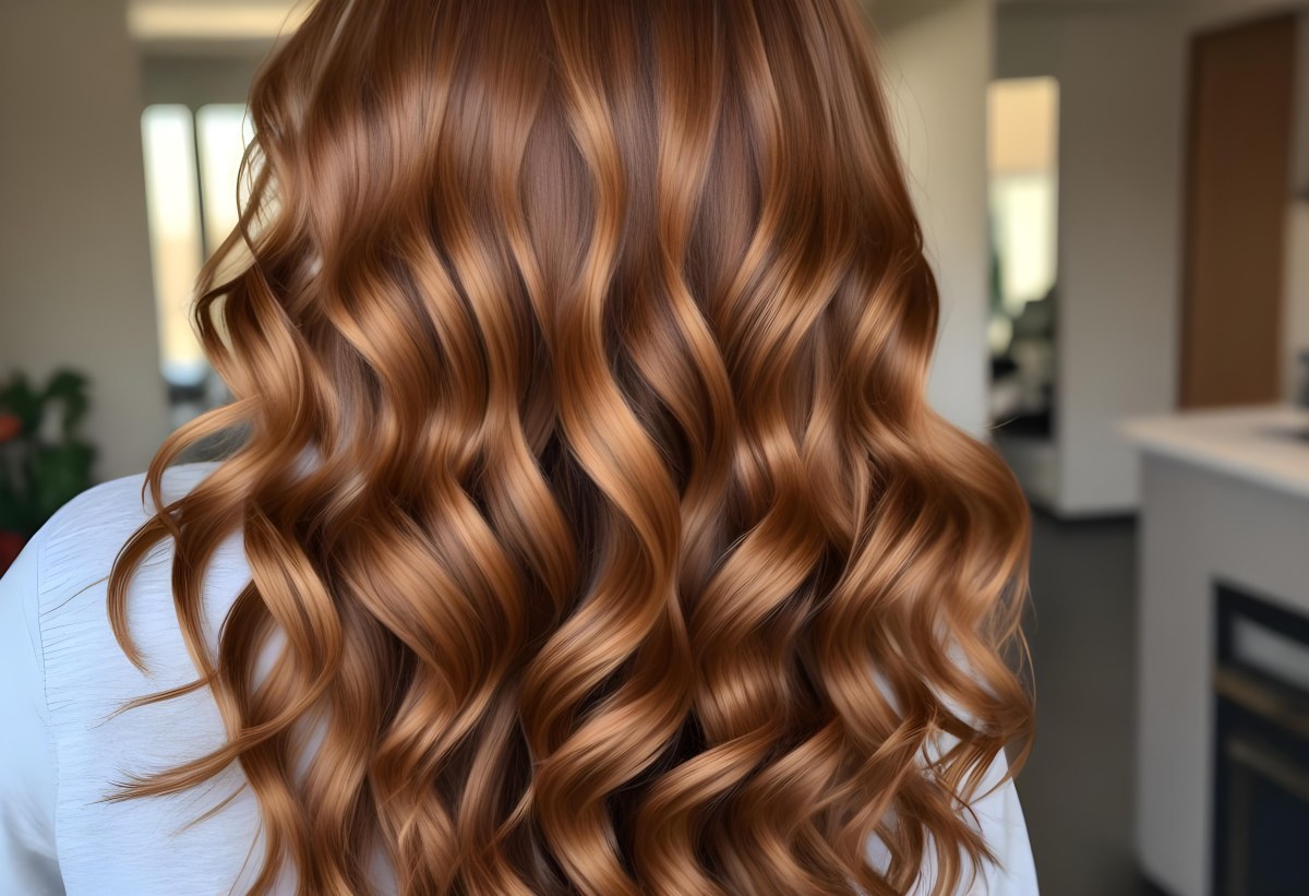 Wavy Golden Brown Hair With A Shiny Healthy Appearance 7 3d73