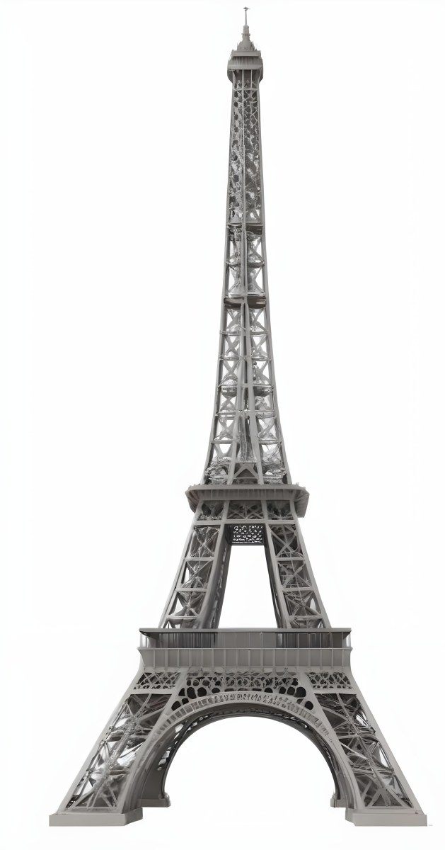 3d Model Eiffel Tower On A White Background Figure Octane Render Volumetric Highly Detailed Videogame Aesthetic 12 4174
