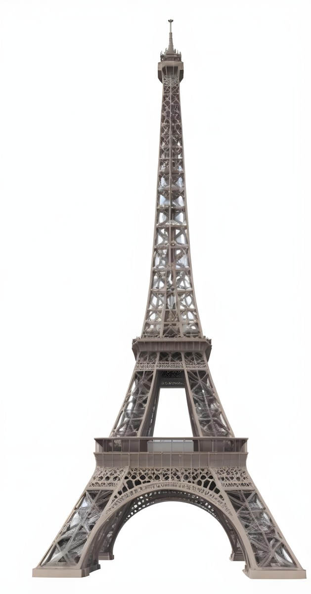 3d Model Eiffel Tower On A White Background Figure Octane Render Volumetric Highly Detailed Videogame Aesthetic 17 Ec92