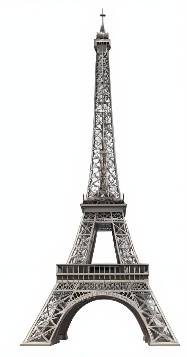 3d Model Eiffel Tower On A White Background Figure Octane Render Volumetric Highly Detailed Videogame Aesthetic 20 533c