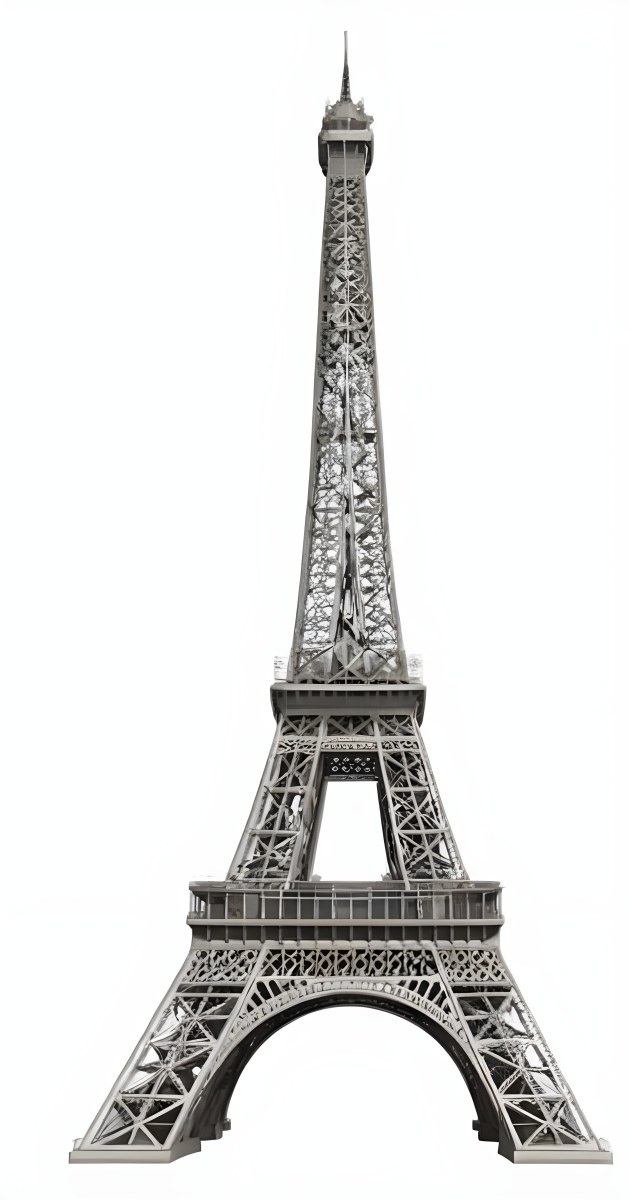 3d Model Eiffel Tower On A White Background Figure Octane Render Volumetric Highly Detailed Videogame Aesthetic 21 B041