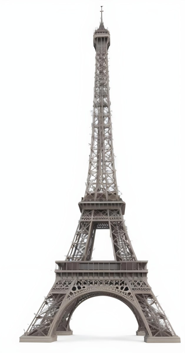 3d Model Eiffel Tower On A White Background Figure Octane Render Volumetric Highly Detailed Videogame Aesthetic 23 B813