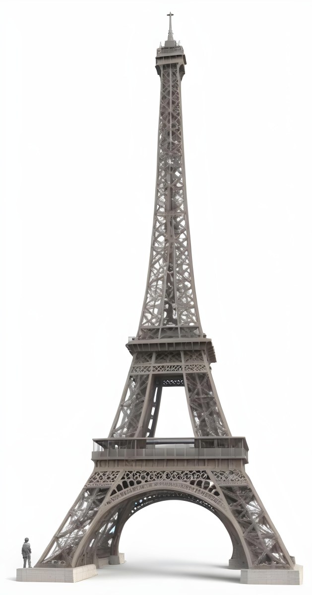 3d Model Eiffel Tower On A White Background Figure Octane Render Volumetric Highly Detailed Videogame Aesthetic 25 B93e