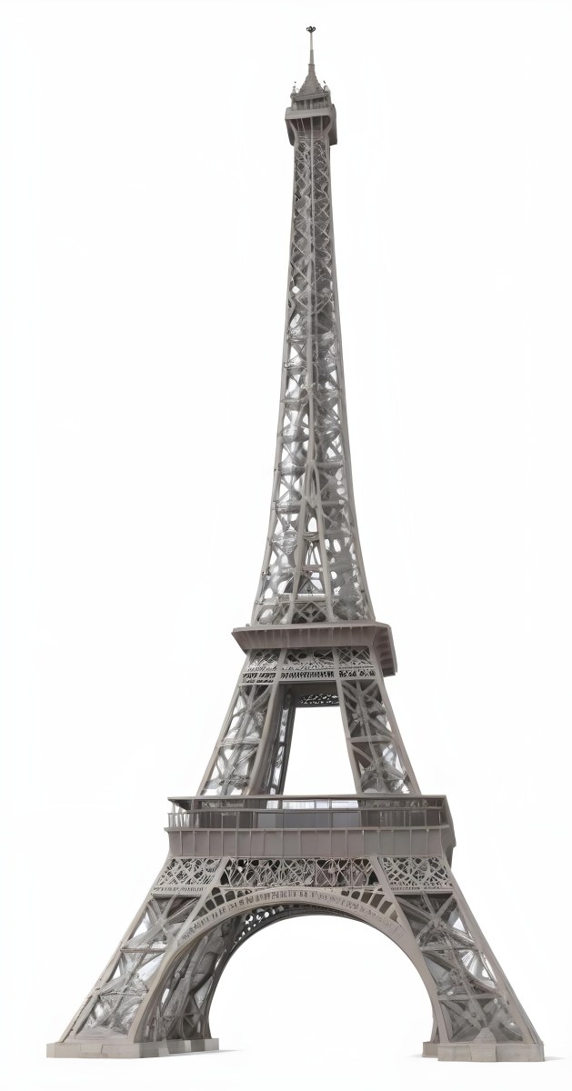 3d Model Eiffel Tower On A White Background Figure Octane Render Volumetric Highly Detailed Videogame Aesthetic 8 00ef