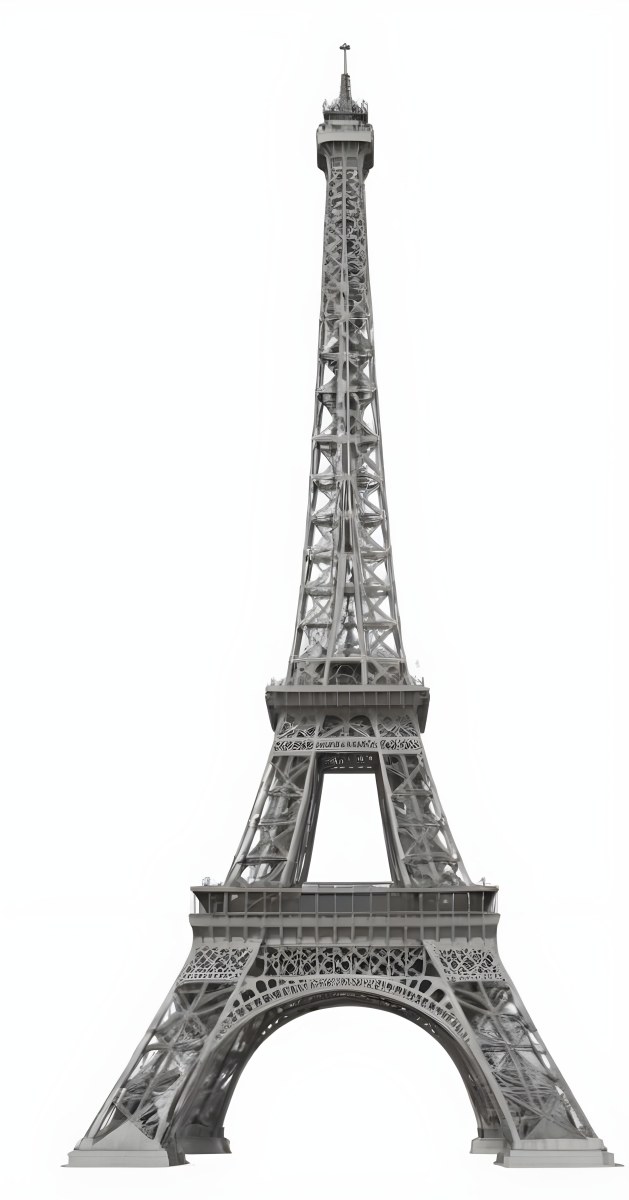 3d Model Eiffel Tower On A White Background Figure Octane Render Volumetric Highly Detailed Videogame Aesthetic 9 8d59