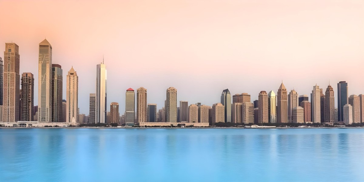 Skyline Of A Modern City With Skyscrapers Featuring A Mix Of Architectural Styles Set Against A Colorful Sky At Dusk With A Body Of Water In The Foreground 20 Fc7f