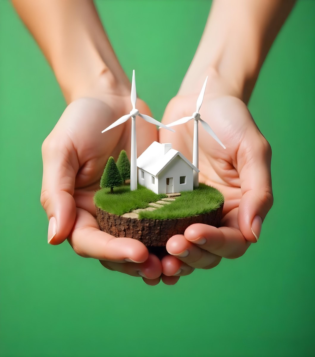 Two Hands Protecting A Green Earth Globe The Globe