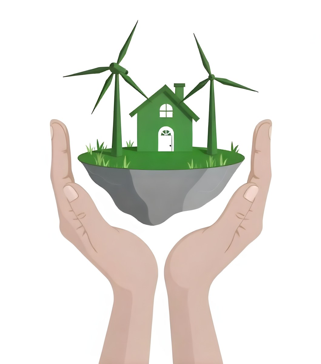 Two Hands Protecting A Green Earth Globe The Globe Is Covered In Lush Green Vegetation The Background Is A Blur Of Green Foliage 3 92c1