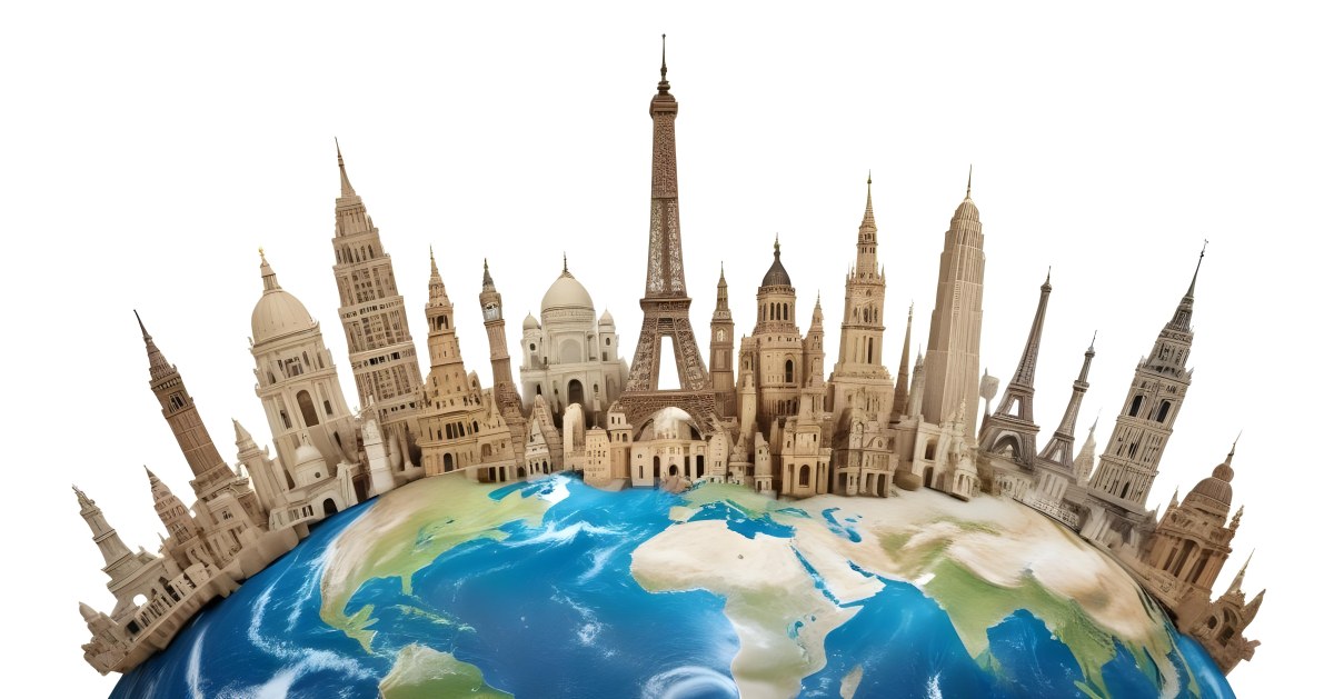 World Monuments On Top Of The World White Background 21 5d28