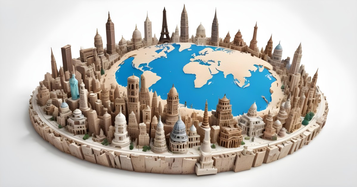 World Monuments On Top Of The World White Background 27 Eb5e