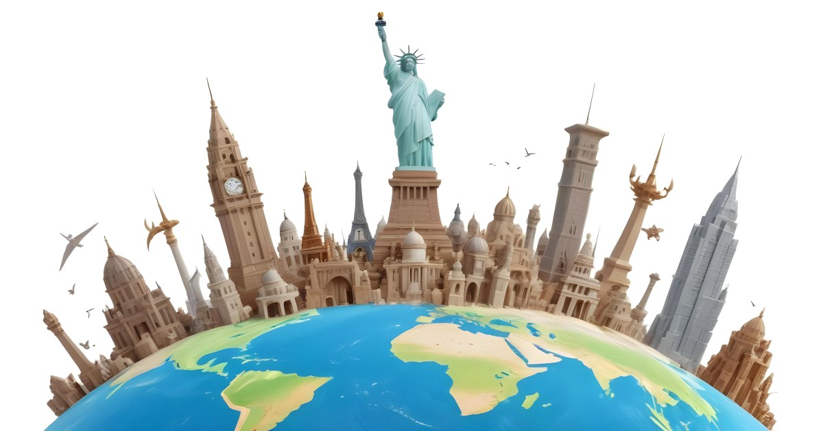 World Monuments On Top Of The World White Background 28 A9d4