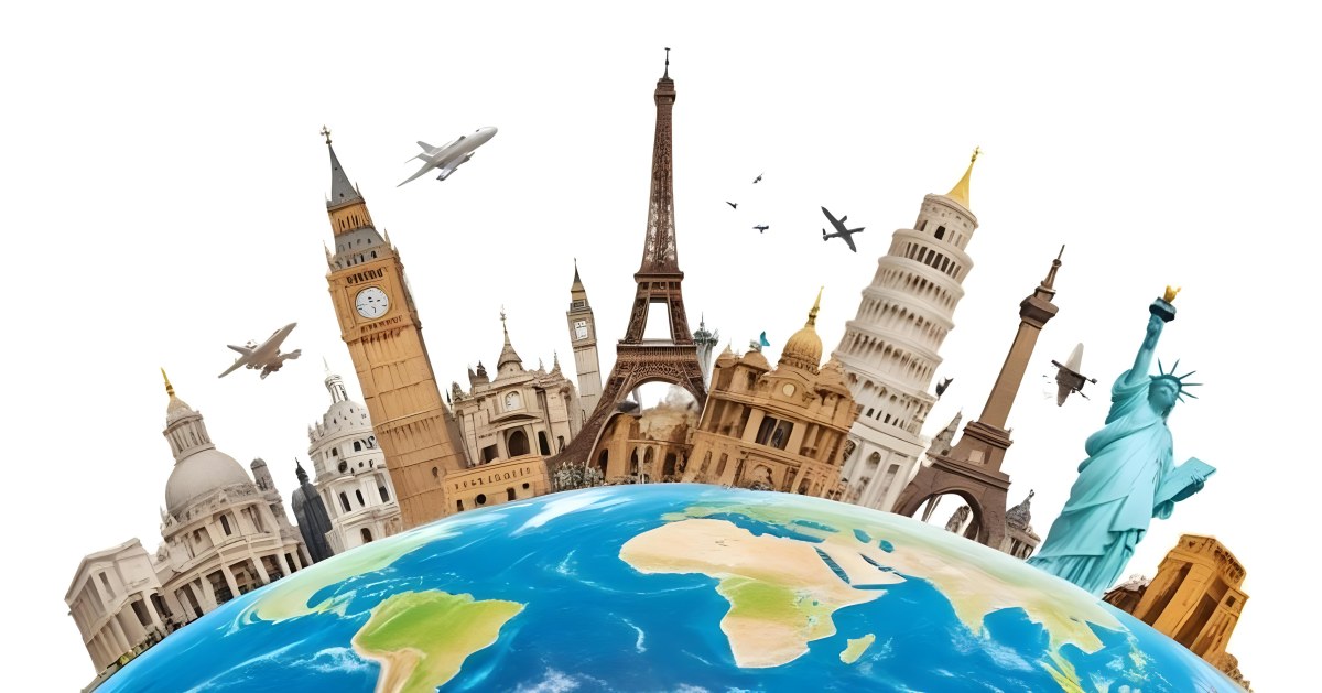 World Monuments On Top Of The World White Background 3 B6a4