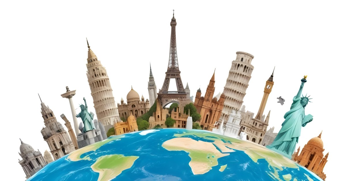 World Monuments On Top Of The World White Background 32 E177