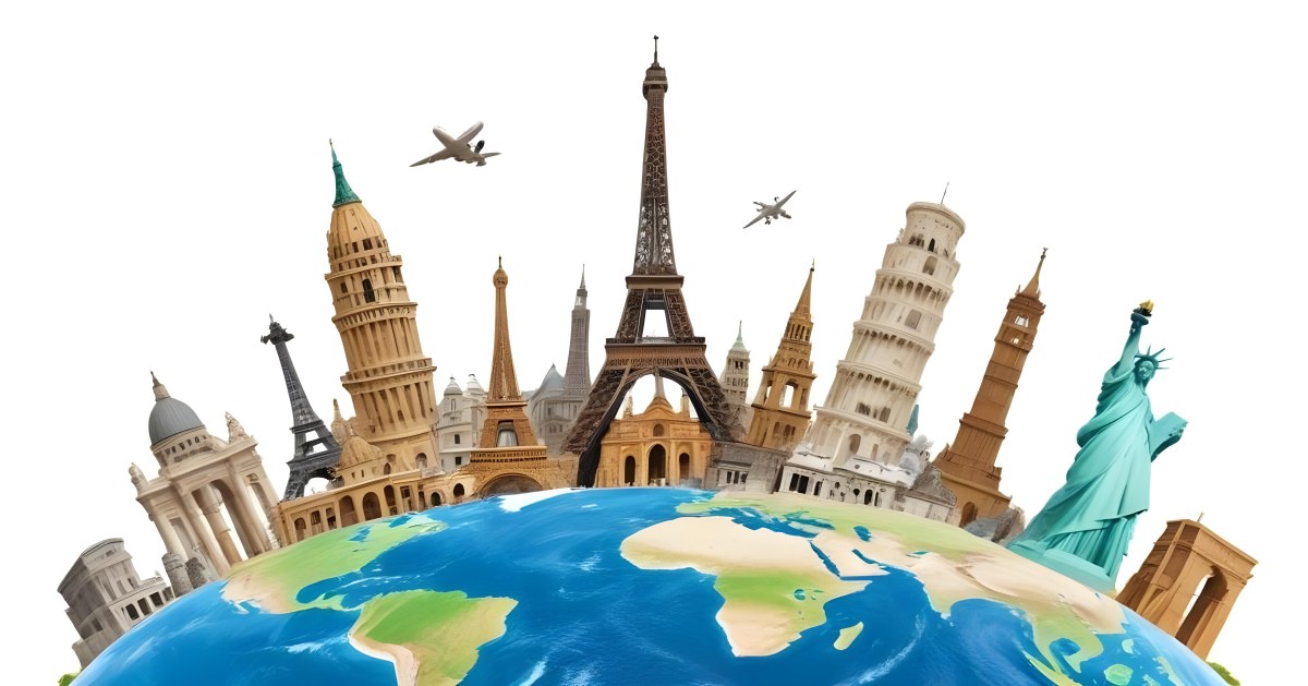 World Monuments On Top Of The World White Background 34 1631