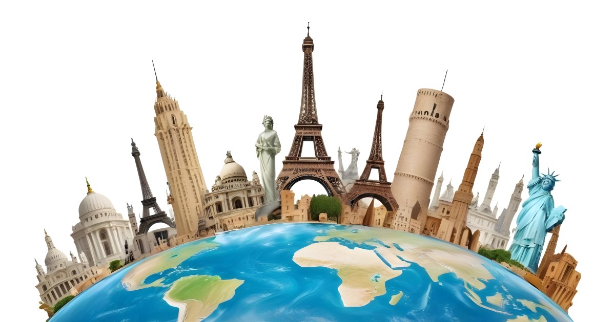 World Monuments On Top Of The World White Background 39 Fb51