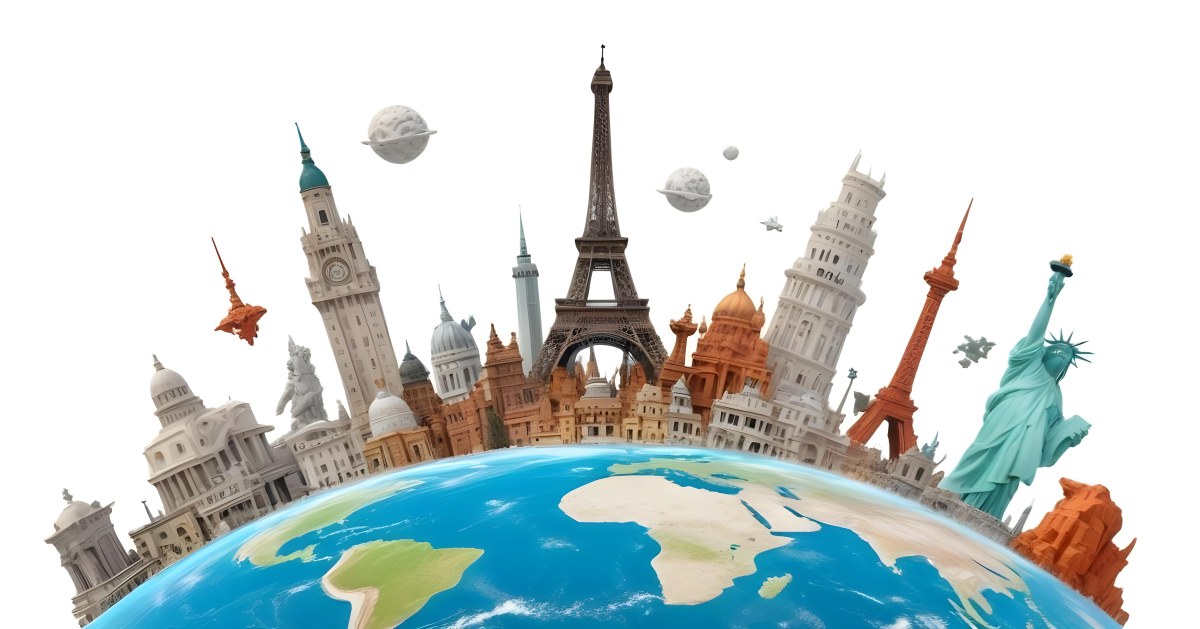 World Monuments On Top Of The World White Background 4 091c