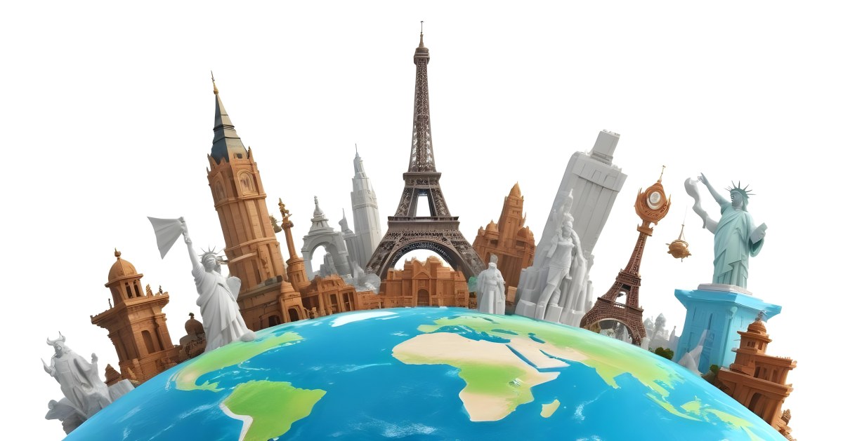 World Monuments On Top Of The World White Background 41 D522