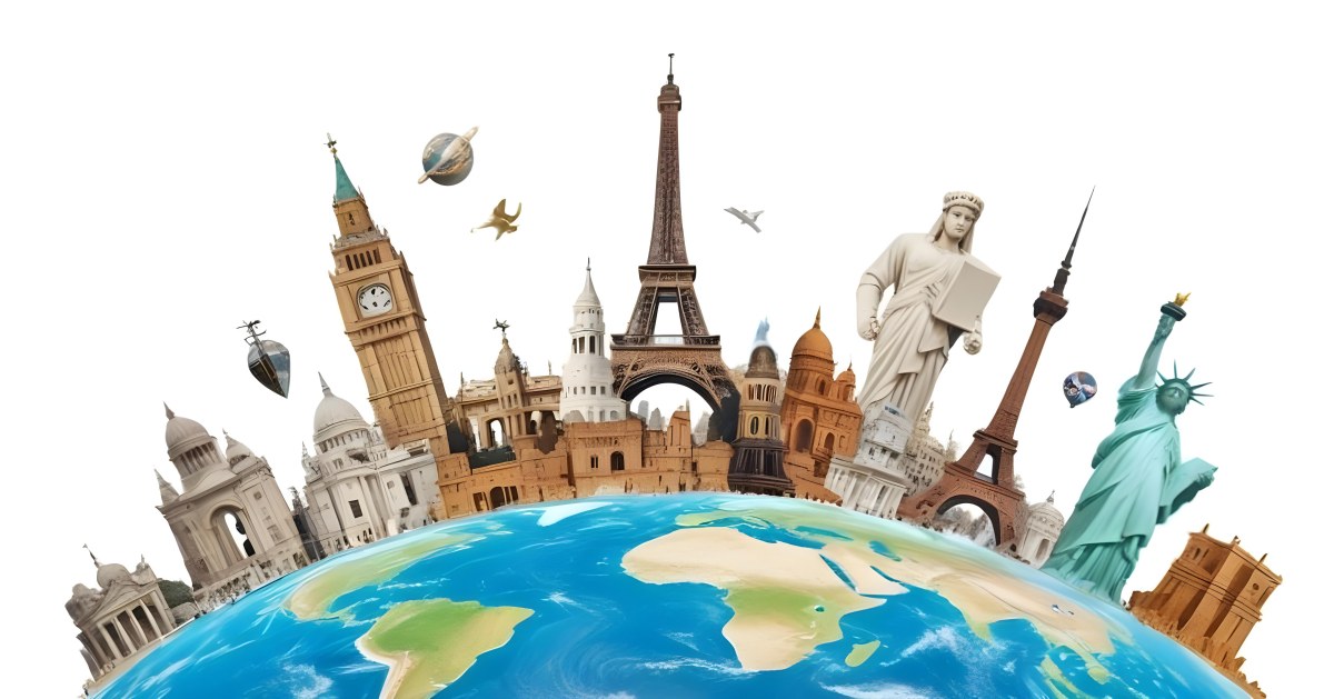 World Monuments On Top Of The World White Background 42 1025