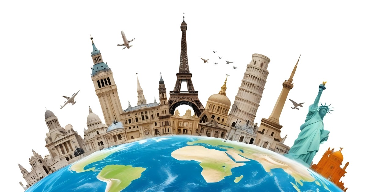 World Monuments On Top Of The World White Background 5 42ed