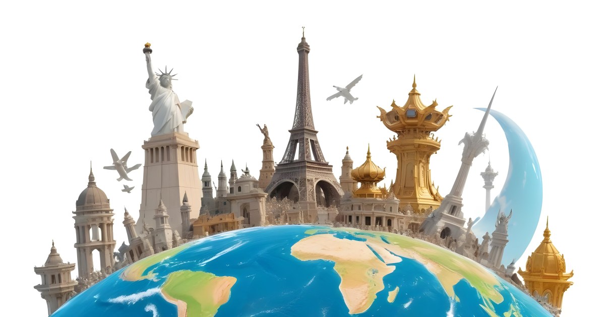 World Monuments On Top Of The World White Background 6 2767