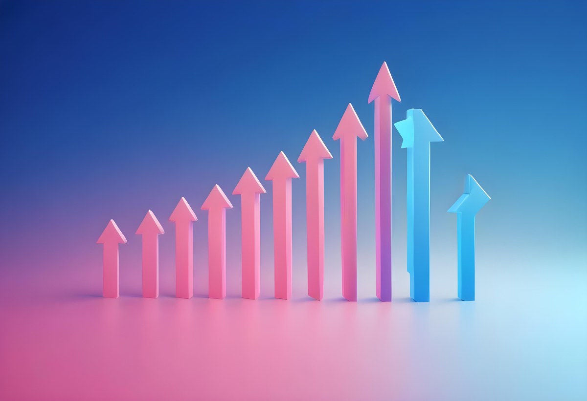 A Row Of Blue Arrows Pointing Upwards The Arrows