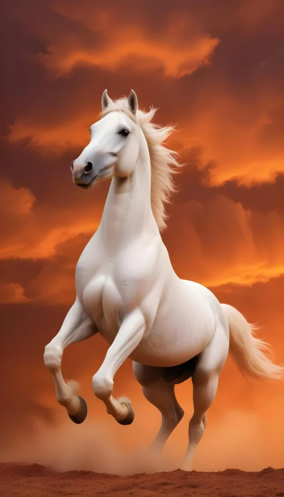 Comic Style A Golden Horse With A Flowing Mane Against A Metallic Background With Shiny Reflections Graphic Illustration Comic Art Graphic Novel Art Highly Detailed 97 94b6