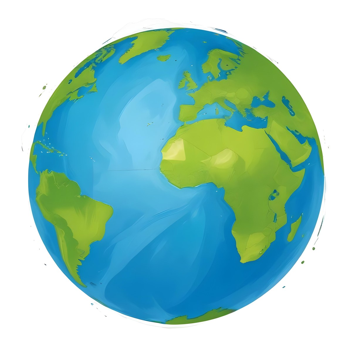 3d Model A Globe With Green Continents And Green Oceans Showing Africa Europe And South America With A White Background And Soft Shadows Figure Octane Render Volumetric Highly Detailed Videogame Aesthetic 5 Dbd8