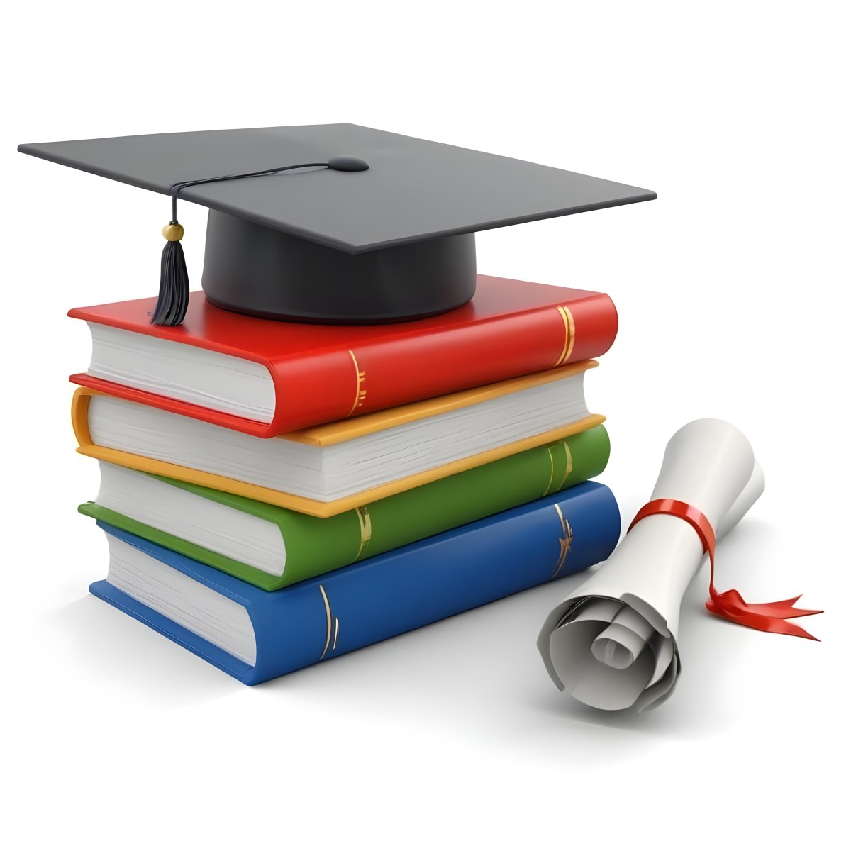 3d Model Graduation Cap On Top Of A Stack Of Books With A Diploma White Background Figure Octane Render Volumetric Highly Detailed Videogame Aesthetic 7 88a5