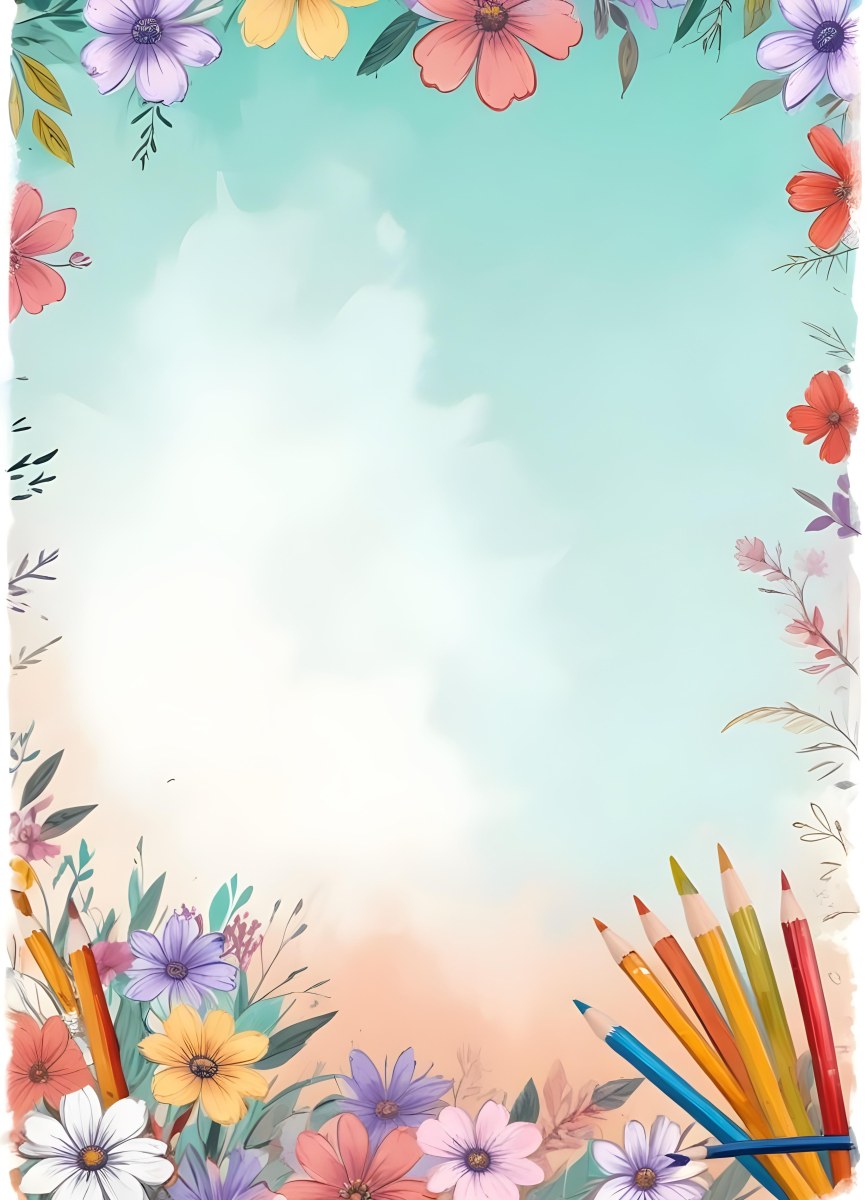 3d Model School Background With Flowers And Pencils Figure Octane Render Volumetric Highly Detailed Videogame Aesthetic 35 3eb8