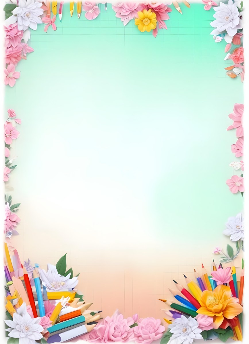 3d Model School Background With Flowers And Pencils Figure Octane Render Volumetric Highly Detailed Videogame Aesthetic 40 3a7f