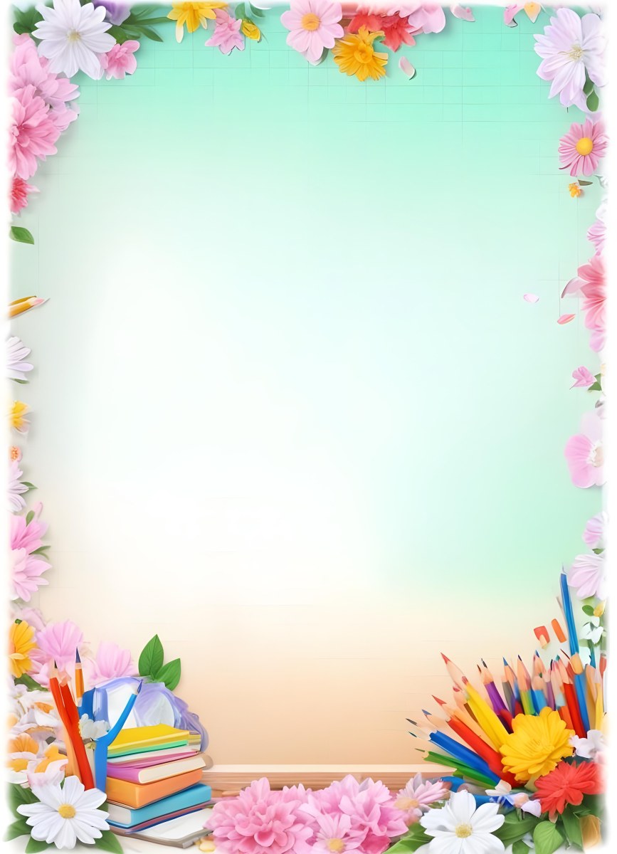 3d Model School Background With Flowers And Pencils Figure Octane Render Volumetric Highly Detailed Videogame Aesthetic 44 2b89