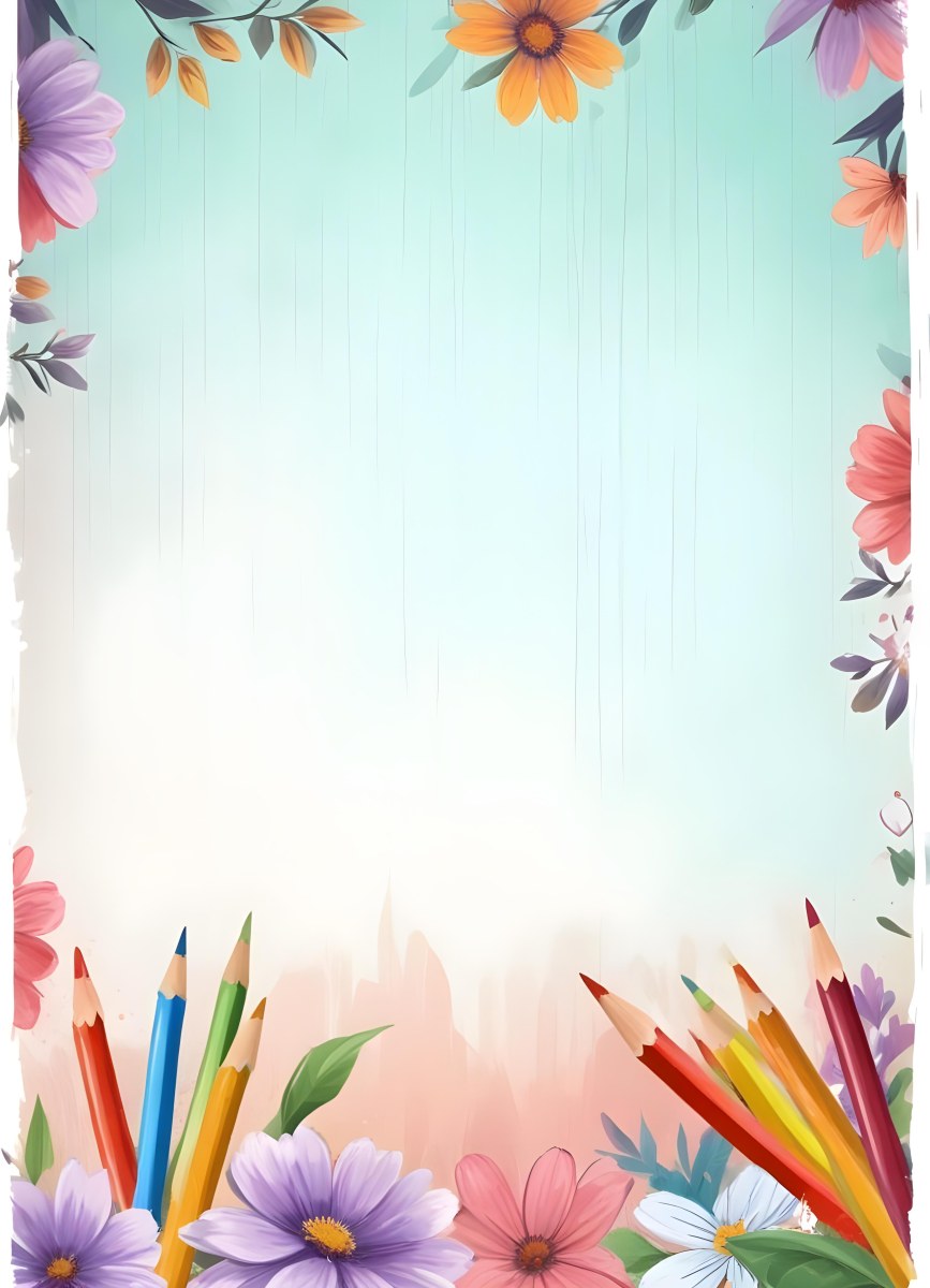 3d Model School Background With Flowers And Pencils Figure Octane Render Volumetric Highly Detailed Videogame Aesthetic 61 Bf26