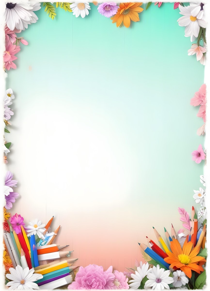 3d Model School Background With Flowers And Pencils Figure Octane Render Volumetric Highly Detailed Videogame Aesthetic 87 7a90