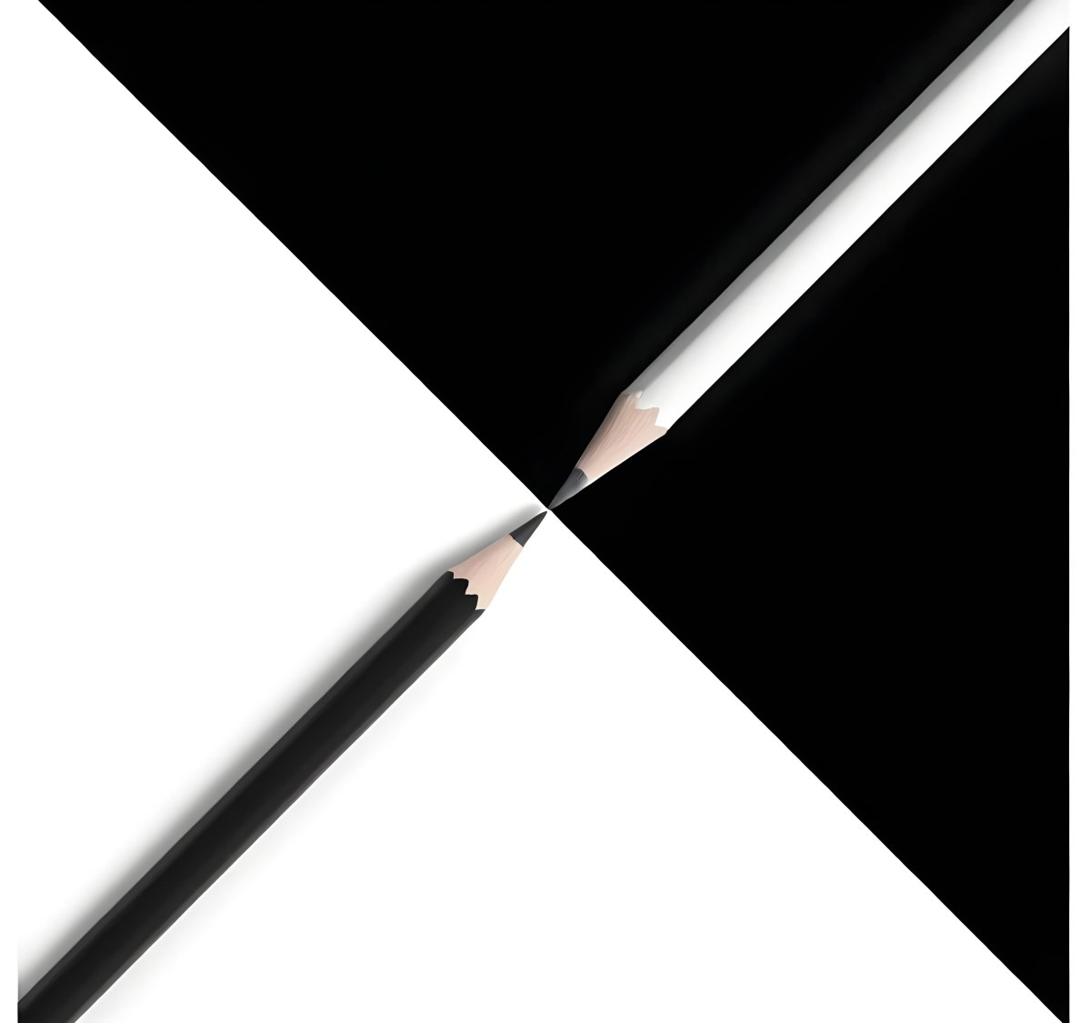 A Black And White Pencil Crossing Each Other In The Middle Of A Black And White Background 20 84fb