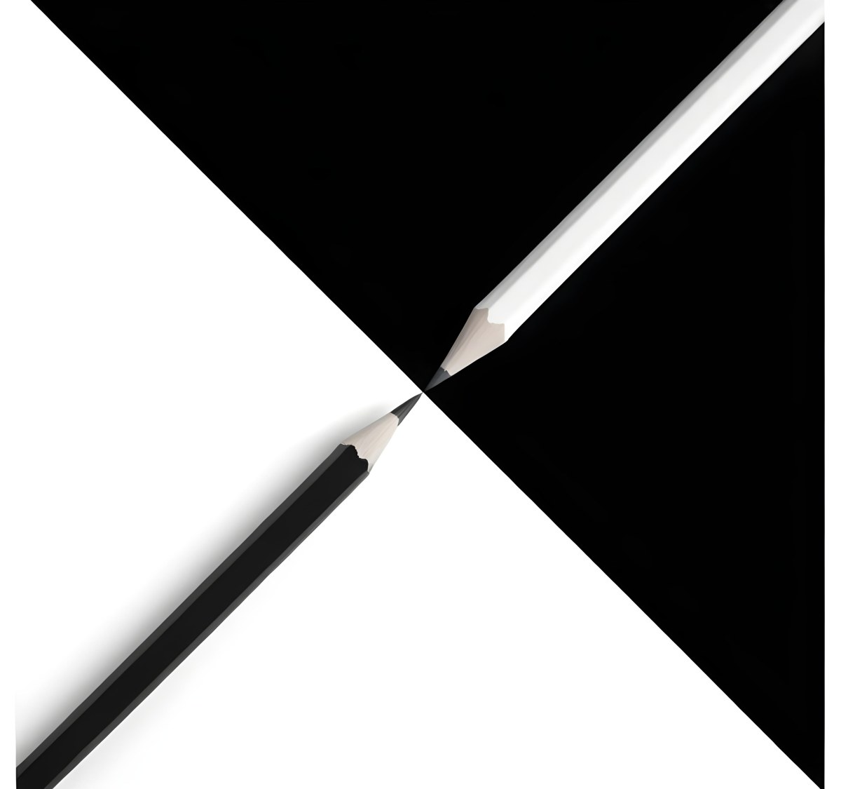 A Black And White Pencil Crossing Each Other In The Middle Of A Black And White Background 37 E3aa