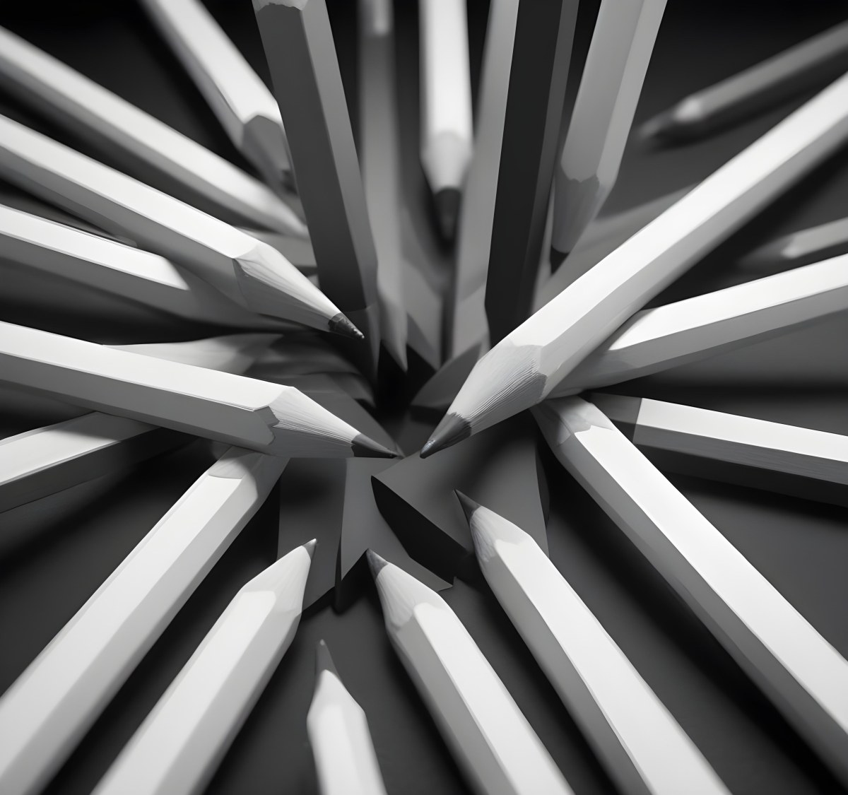A Black And White Pencil Crossing Each Other In The Middle Of A Black And White Background 4 1289