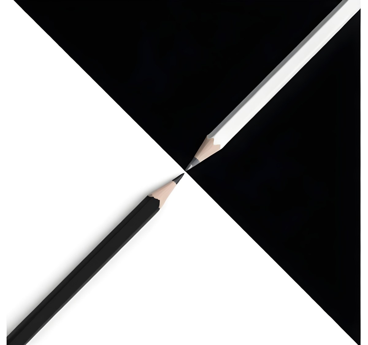 A Black And White Pencil Crossing Each Other In The Middle Of A Black And White Background 40 A57b