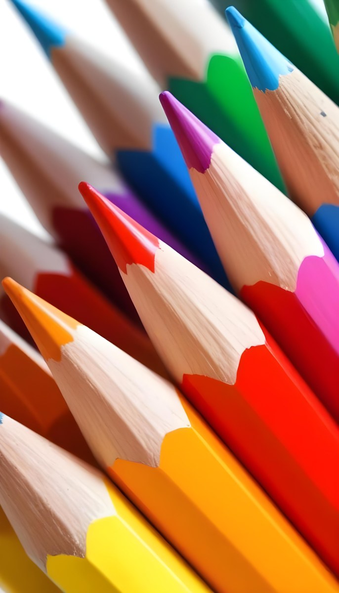 A Close Up Shot Of A Bunch Of Colored Pencils With Tips Of Different Colors Arranged In A Pile White Background Sharp Focus Vibrant Colors Art Supplies 18 5bd6