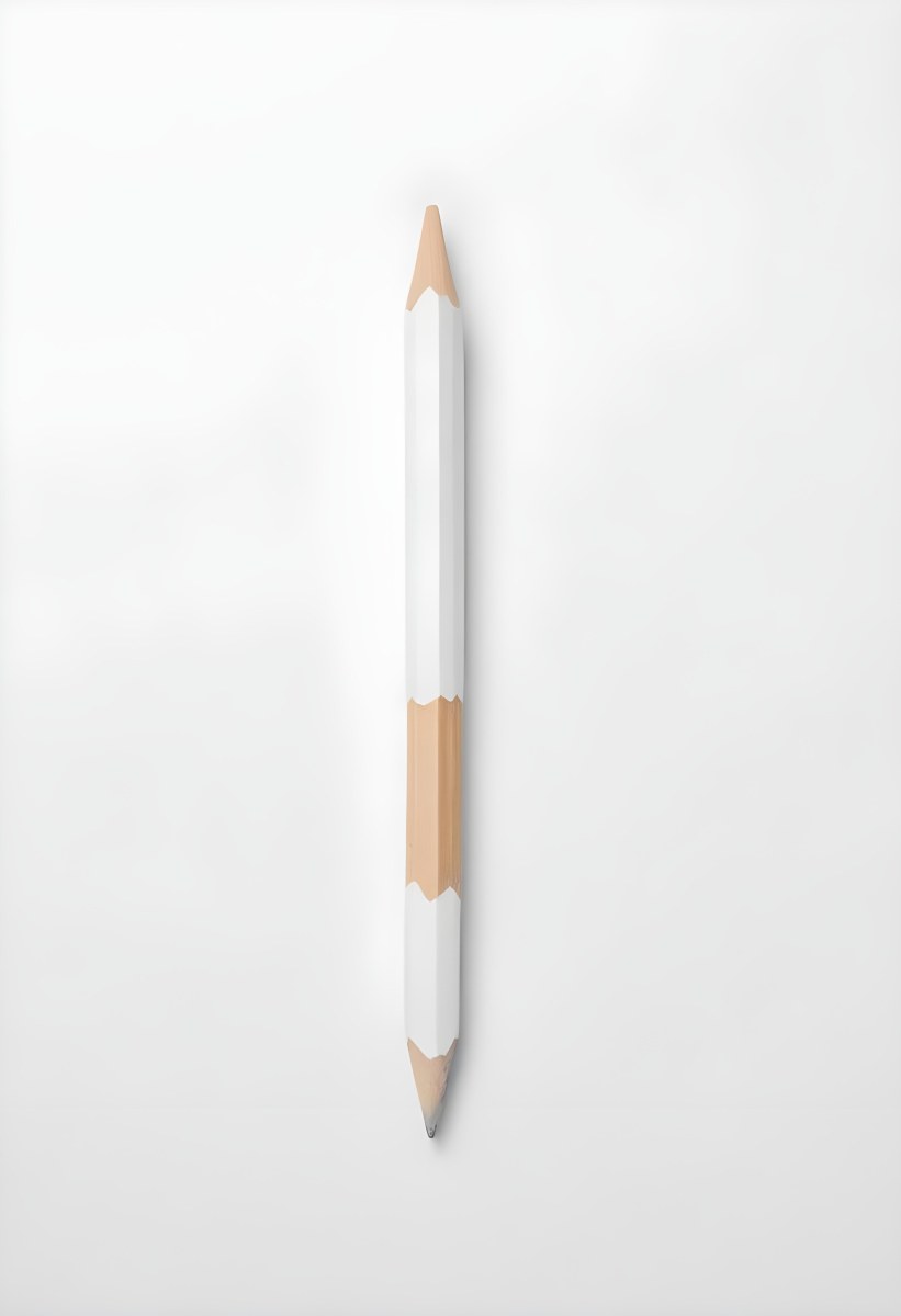A Single White Pencil On A Plain White Background 8 9cff