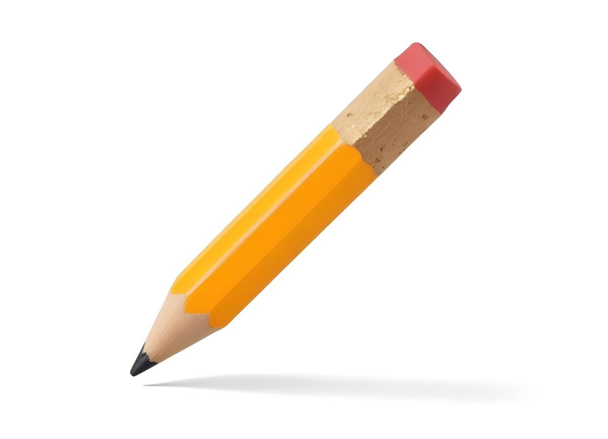 A Yellow Number Two Pencil With A Yellow Eraser On A White Background The Pencil Is Sharpened And Ready To Use 1 E130