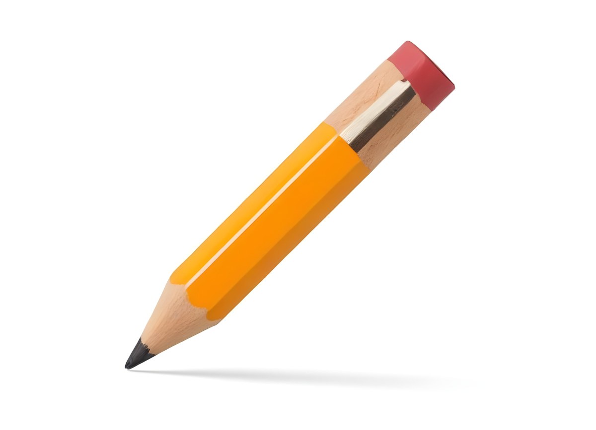 A Yellow Number Two Pencil With A Yellow Eraser On A White Background The Pencil Is Sharpened And Ready To Use 10 C436