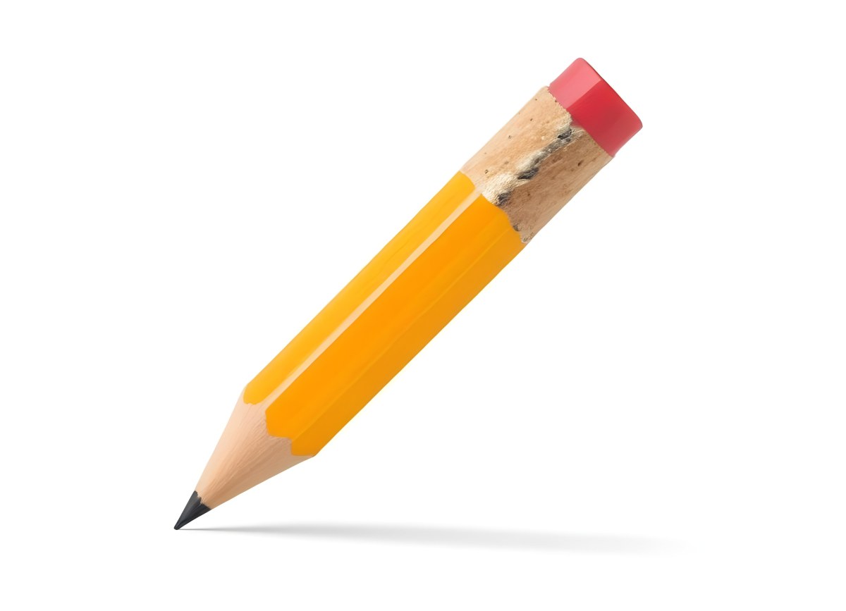 A Yellow Number Two Pencil With A Yellow Eraser On A White Background The Pencil Is Sharpened And Ready To Use 11 3e16