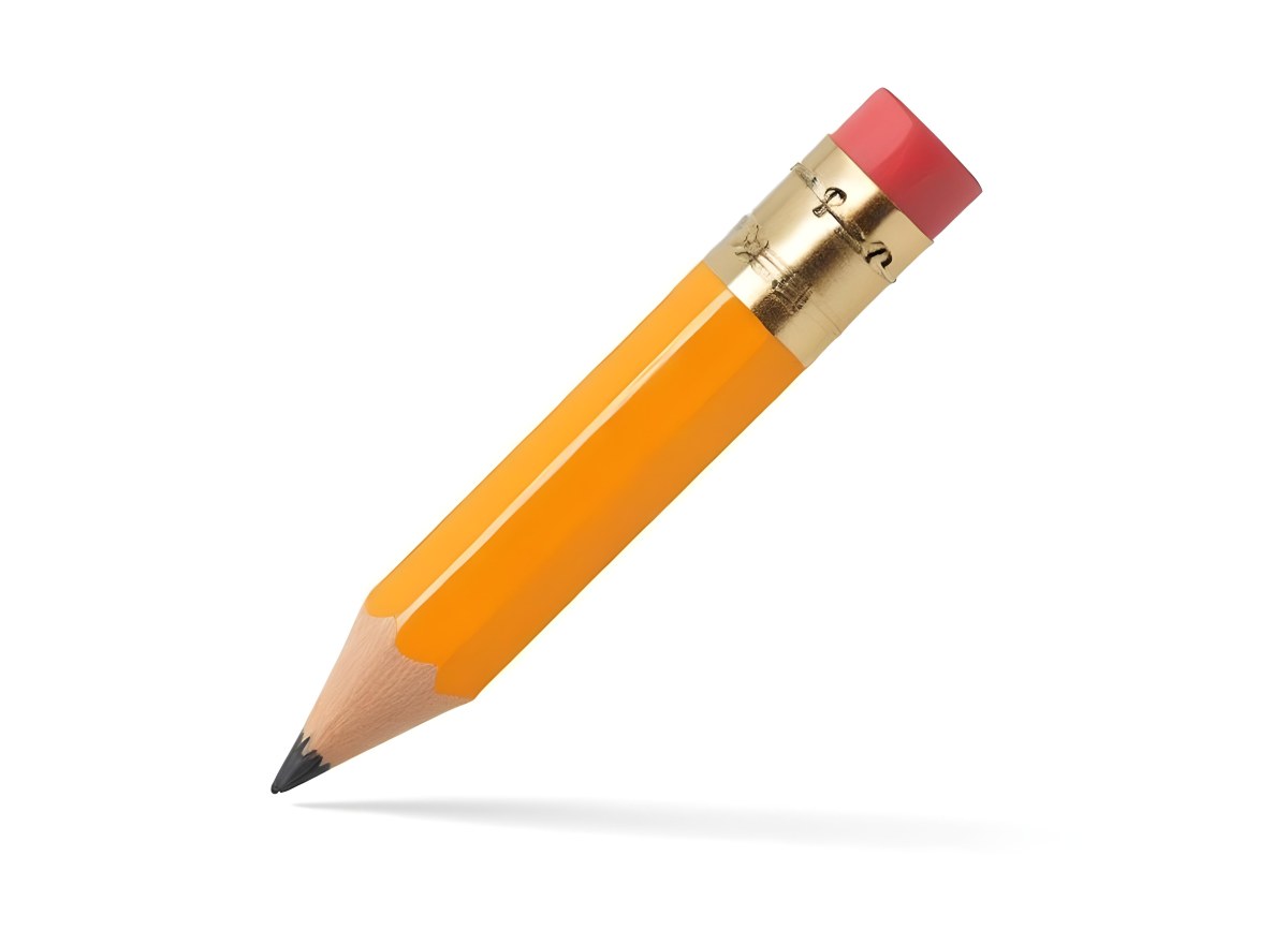 A Yellow Number Two Pencil With A Yellow Eraser On A White Background The Pencil Is Sharpened And Ready To Use 12 F20b